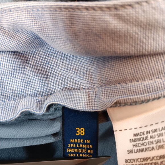 Polo Ralph Lauren Shorts Mens 38 Light Blue Twill The Polo Chino Preppy Stretch - Picture 9 of 11